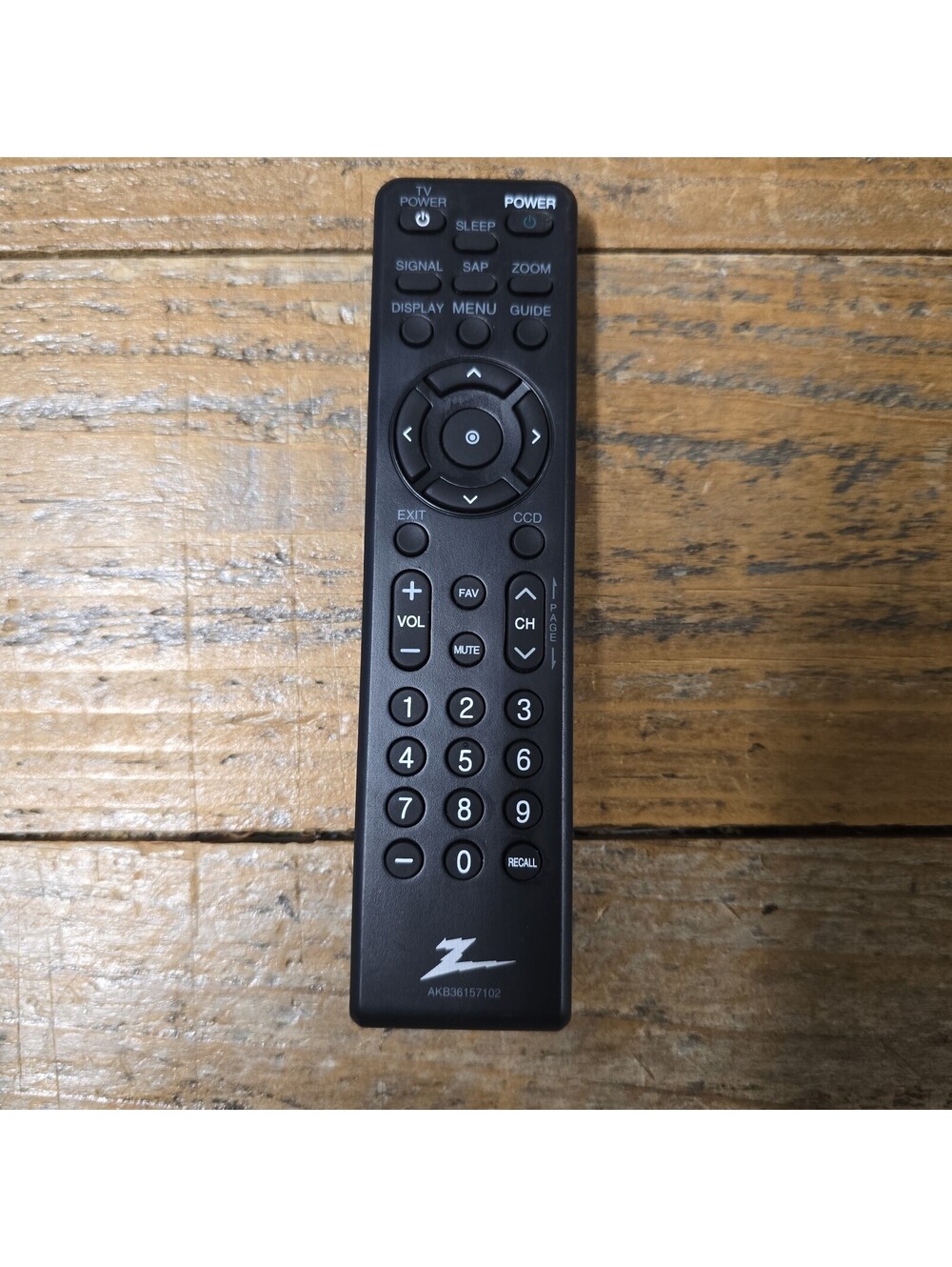 Zenith AKB36157102 OEM Original TV Converter Box Replacement Remote Control